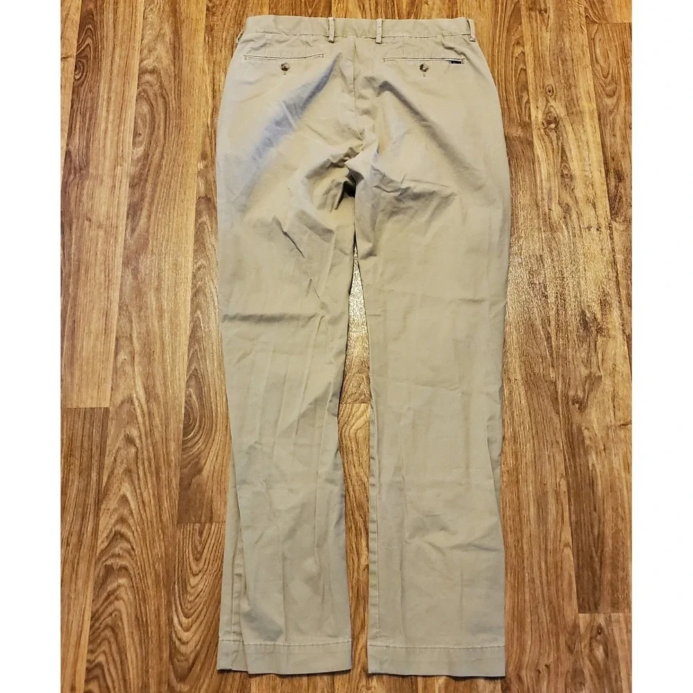 Polo Ralph Lauren Chino Pants Men 34x34 Tan Stretch Straight Fit Khaki Golf